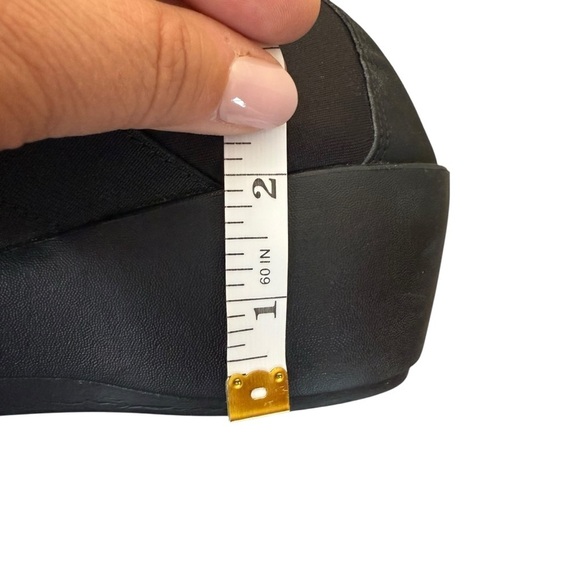 Crocs Womens 9 Busy Day Dual Comfort Black Stretch Wedge Shoes Work Office Comfy - Picture 9 of 10